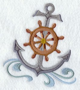 Anchor and Ship's Wheel